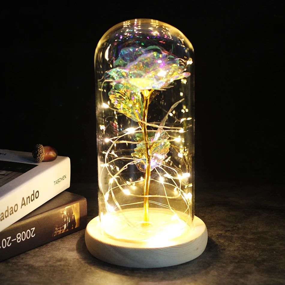 2026 Drop shipping Galaxy Rose Artificial Flowers Beauty and the Beast Rose Wedding Decor Creative Valentine's Day Mother's Gift