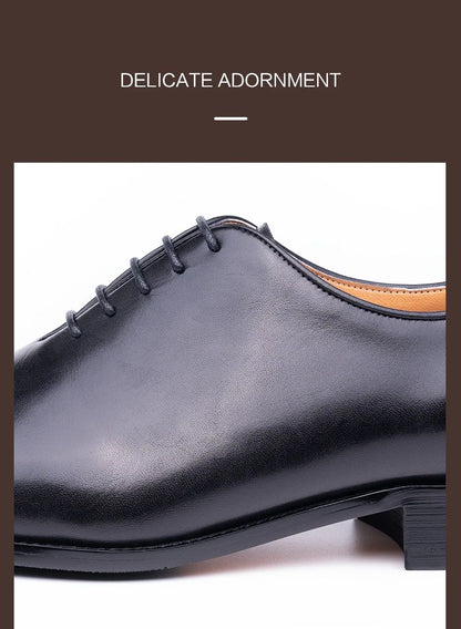 New Men's Leather Shoes Handmade High Quality Casual Oxford Business Work Shoes Black Coffee Lace-up Comfortable Man Shoe