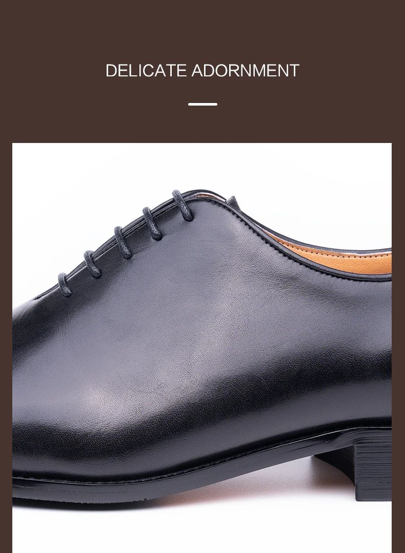 New Men's Leather Shoes Handmade High Quality Casual Oxford Business Work Shoes Black Coffee Lace-up Comfortable Man Shoe