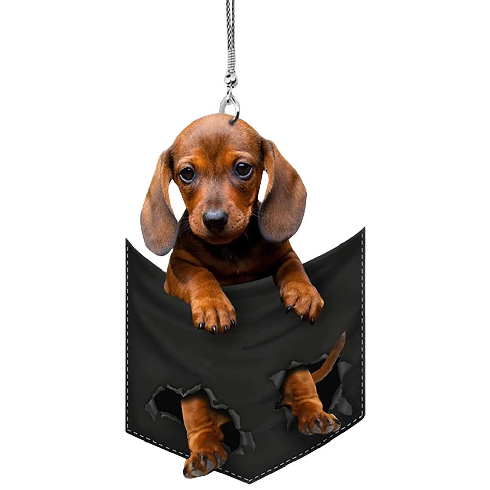 Car Pendant Practical Interior Cute Mini Puppy Pendant Anime Puppy Practical Car Ornament Toy Gift Hanging Decoration Accessory