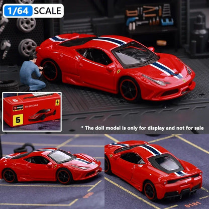 Bburago 1:64 Porsche 911 GT2 Lamborghini Ferrari SP3 812 1959 Cadillac Miniatura de Carro de Liga Fundida Brinquedo de Coleção Presentes