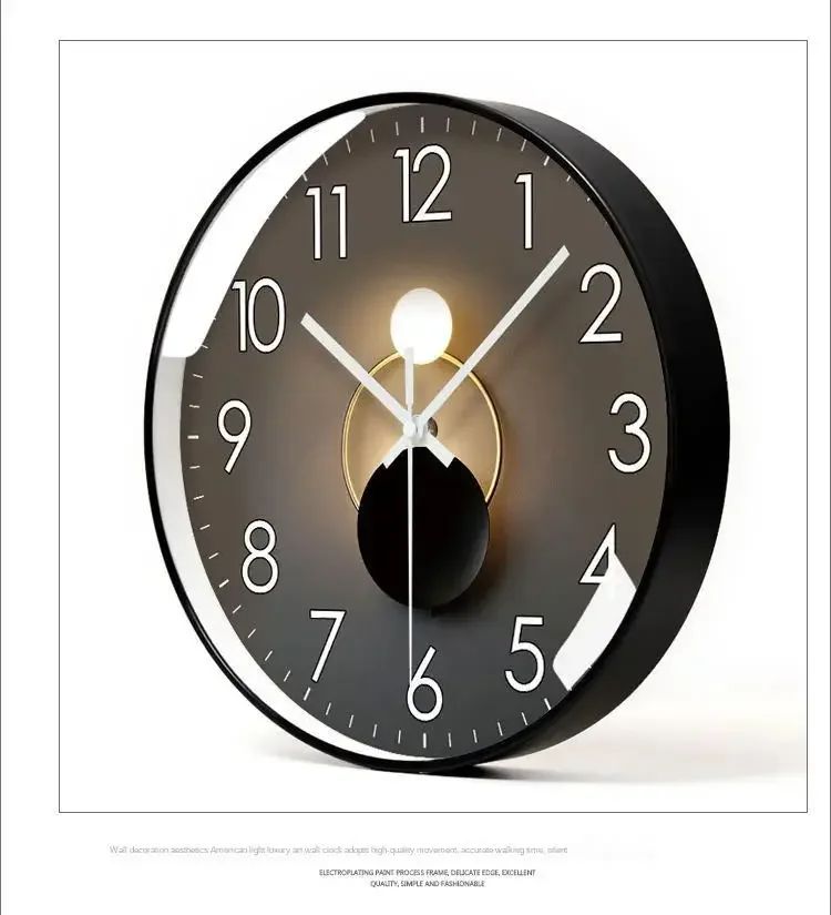 Mute Wall Clock Stereo Digital Scale Wall Clock Modern Minimalist Style Decorative Clock for bedroom study livingroom