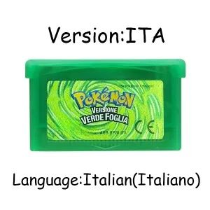 Jogo GBA Série Pokémon Cartucho de Videogame 32 Bits Cartão de Console Pokémon Emerald FireRed LeafGreen Ruby Sapphire Multi-idioma