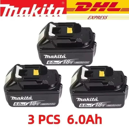 Bateria recarregável Makita 18V 6.0Ah 100% original, para baterias de ferramentas elétricas Makita BL1830 BL1830B BL1840 BL1840B BL1850 BL1850B