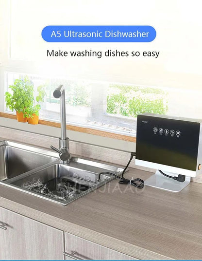 Ultrasonic Dishwasher Automatic Household Portable Sink Dishwasher Small Free-standing Installation-free Kitchen 110V/220V