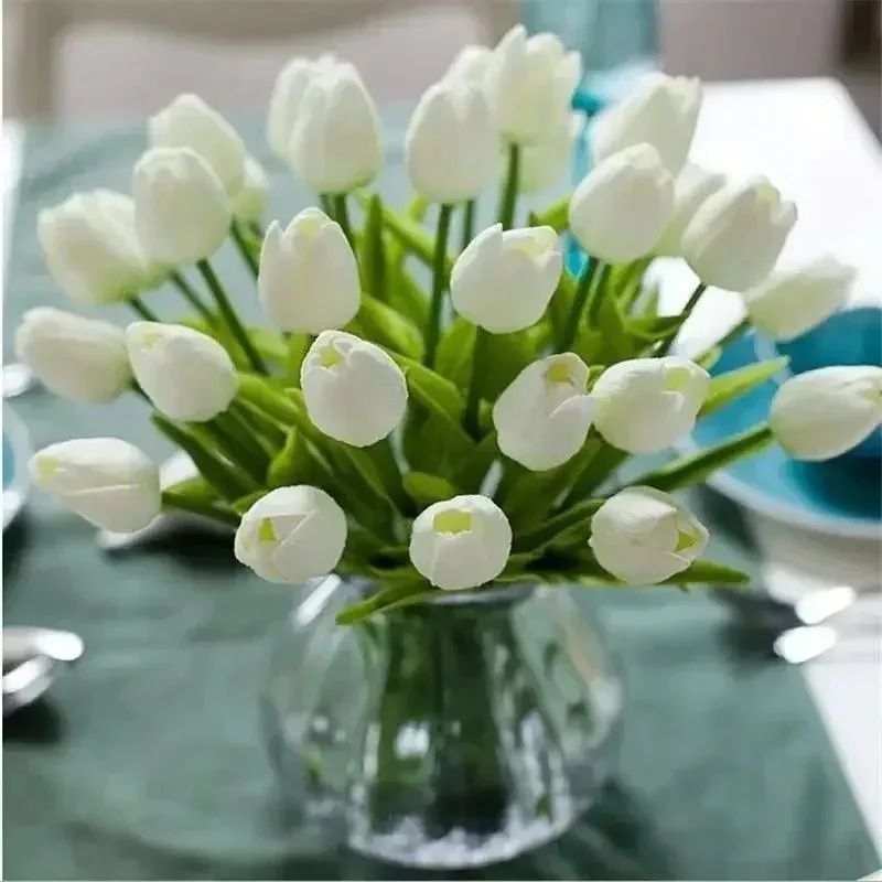 5-30Pcs Premium Tulip Artificial Flowers, Real Touch Tulip Bouquet, Decorative for Wedding Home Party Christmas Candy Birthday