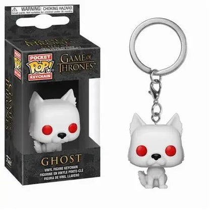 FUNKO pop Filme TV Jogo de Jon Snow Daenerys Davos Ghost Night King Thrones Tylion Drogon Chaveiro Figura Modelo Brinquedos Colecionáveis
