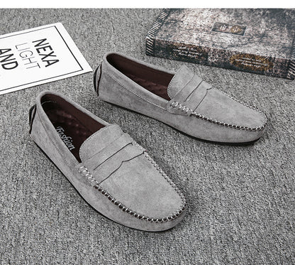 Fashion Suede Men Casual Shoes Breathable Comfort Slip-on Mens Driving Shoes Luxury Brand Men Loafers Mens Lazy Shoes Moccasins
