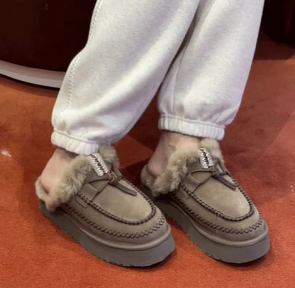 Snow Boots for Women in Winter 2025, New Soft and Comfortable Cotton Boots with Plush Insulation, Northeast Large Cotton Shoes