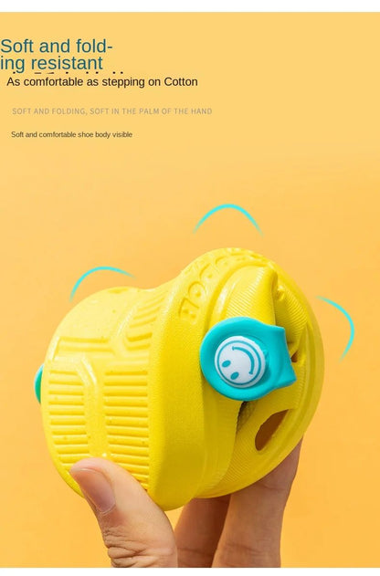 Summer Kids Sandals Hole Children's Shoes Slippers Soft Anti-Skid Cartoon DIY Design Hole Baby Shoes Sandy Beach For Boys Girls