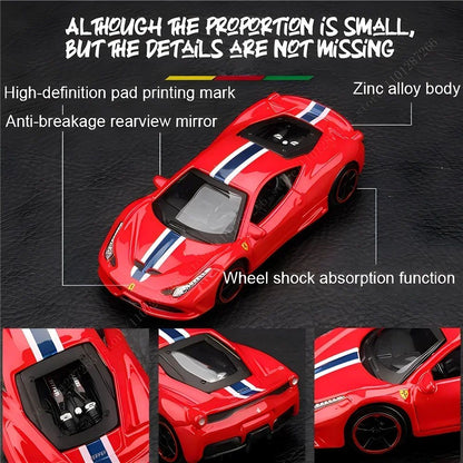 Bburago 1:64 Ferrari Enzo Réplica Carro Modelo Escala F40 F50 458 488 296 Diecast Miniatura de Tráfego Arte Figura Brinquedo Menino Criança