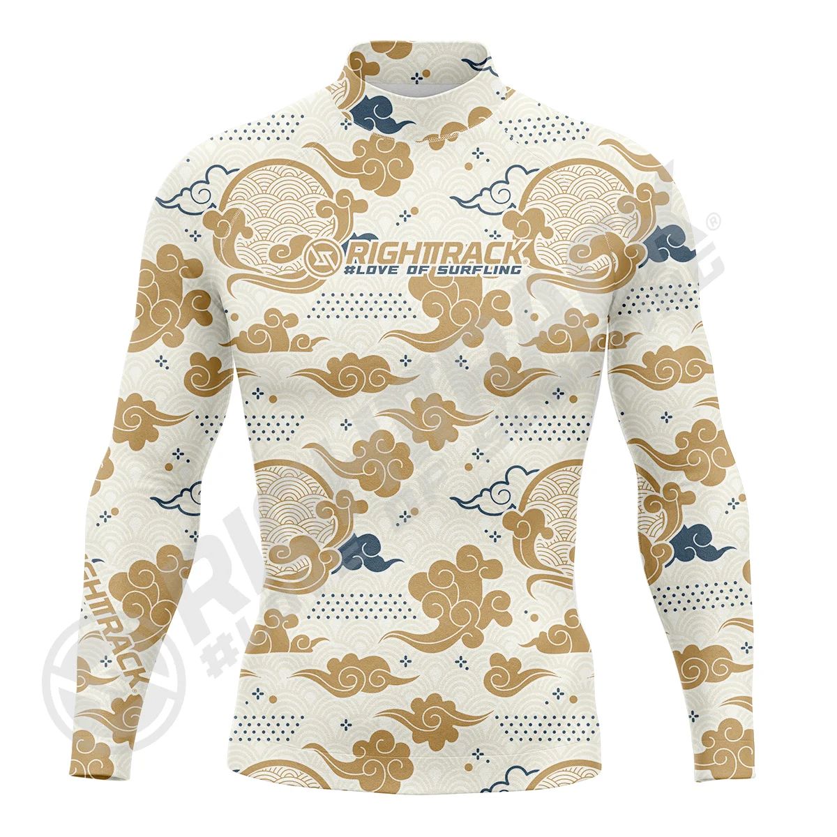 Hot Men's Surfing Shirt Flowers Camo Lycra Rashguard RIGHTTRACK Surf Sportswear Beach UV Swimwear UPF50 Clothes