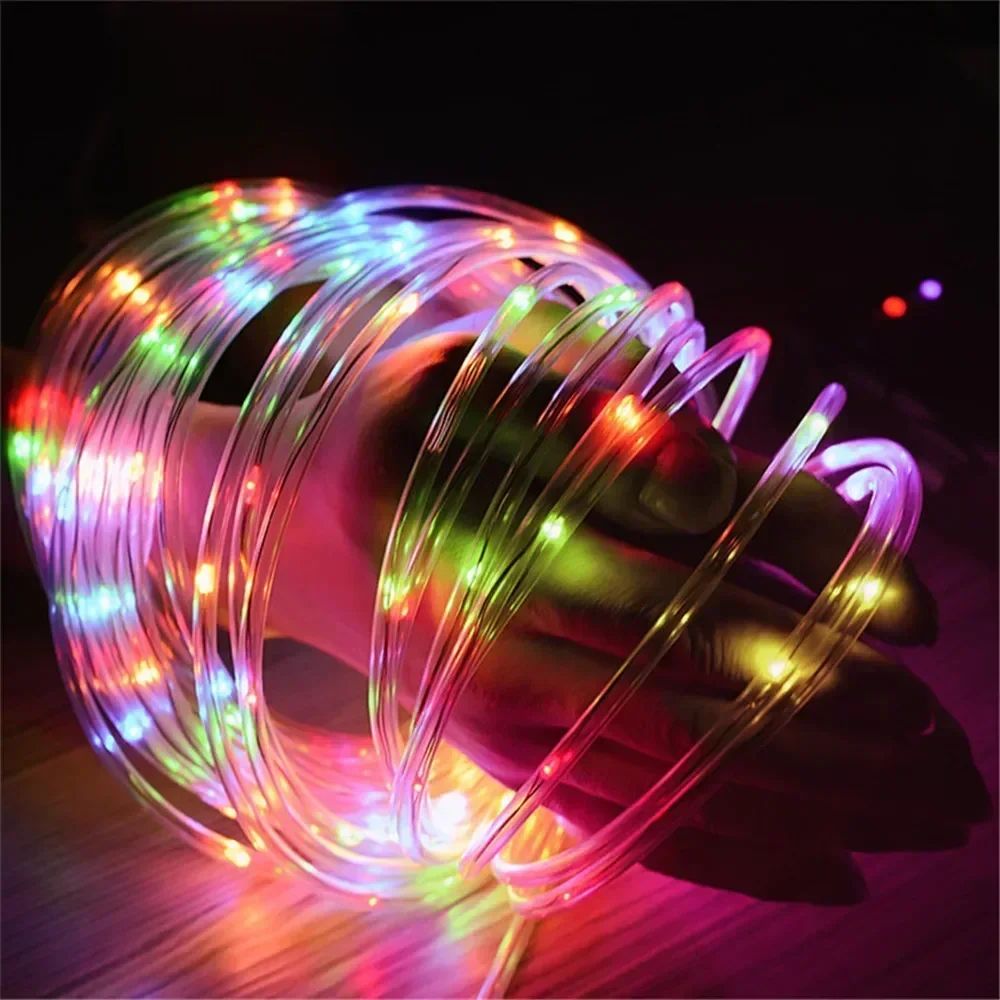 Solar Rope Lights Outdoor Blue LED PVC Tube Fairy String Light Garden Wedding and Birthday Outdoor Holiday Home Decoration