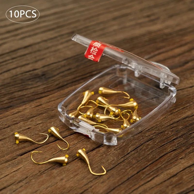 10 Anzóis de Pesca de Alta Resistência à Ferrugem e Corrosão Compactos e Afiados para Pesca Equipamento de Pesca Suprimentos de Pesca