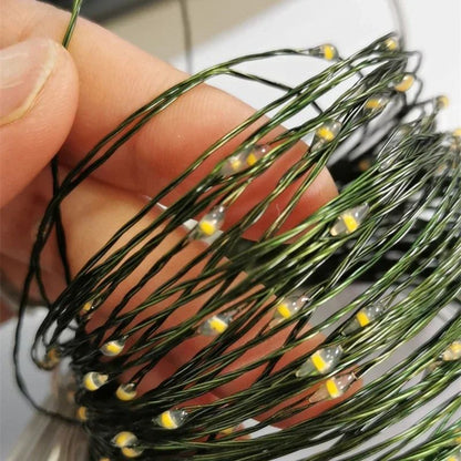 1000/500LED Green Wire Led String Fairy Lights US/EU Plug 110V/220V Waterproof LED Christmas Tree Holiday Home Garden Decor Xmas