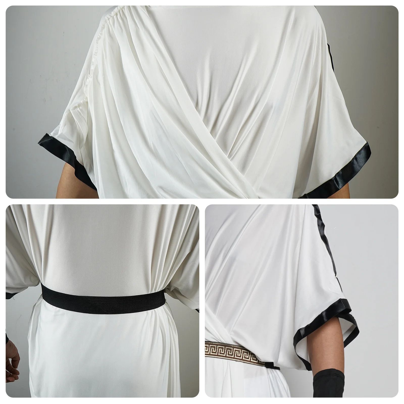 Adults Halloween Cosplay Costume White Greek Toga Robe For Men Medieval Costume Roman Solider Party Fancy Outfit