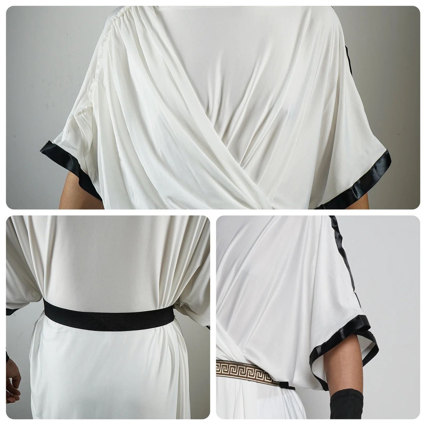 Adults Halloween Cosplay Costume White Greek Toga Robe For Men Medieval Costume Roman Solider Party Fancy Outfit