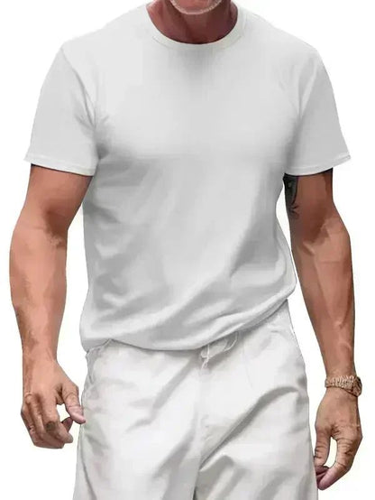 trendy t-shirt for men loose and fashionable versatile round neck 2025 new summer casual printed short sleeve top