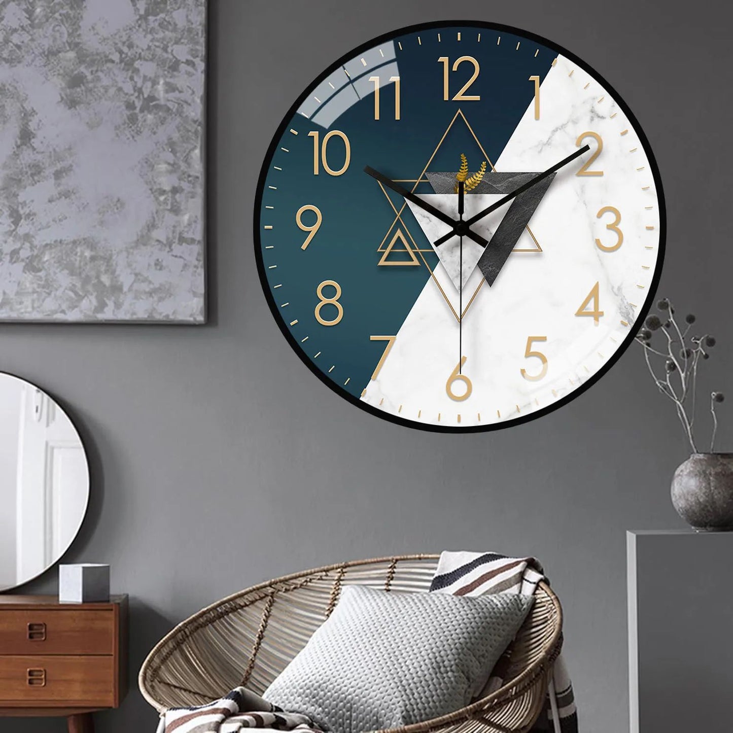 Mute Wall Clock Stereo Digital Scale Wall Clock Modern Minimalist Style Decorative Clock for bedroom study livingroom
