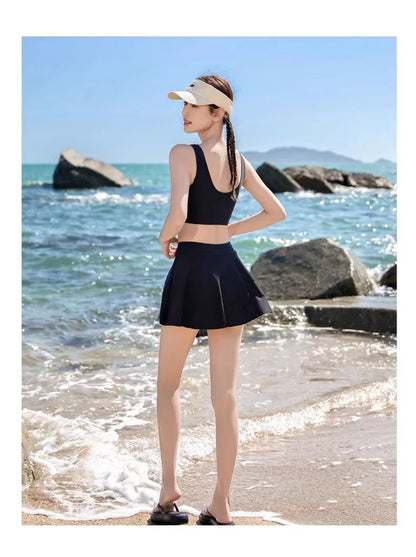 Women's Swimming Suit 2025 New Style Four-Piece Conservative Bikini Long Sleeve Long Pants Surfing Snorkeling Mother Suit