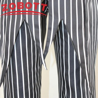 Anime Jack Skellington Cosplay Costume for Adult The Nightmare Before Christmas Jack Uniform Clothes Suit Halloween Costumes