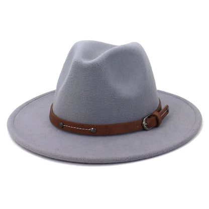 Fedoras Winter Hat For Women 59-61CM Men Panama Felted Jazz Hats New Trilby Church Cap sombreros de mujer