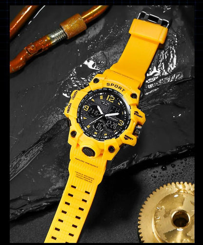 Hot shopping Teenage Men's Junior High School Student Fashion Trend Black Technology Sports Glow Men's Electronic Watch