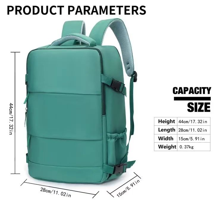 Mochila de viagem para mulheres e homens, aprovada para voos, impermeável, esportiva, casual, pequena para caminhada
