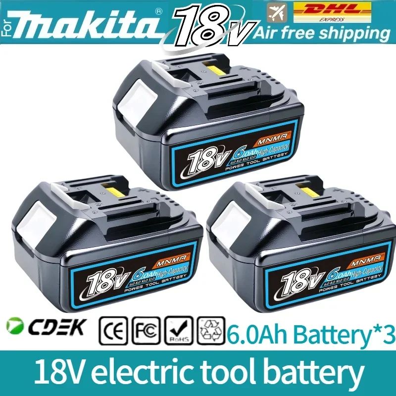 6AH 8AH 10AH 12AH Para bateria Makita 18V Ferramentas Elétricas Substituição Li-ion LXT BL1840 BL1850 para chave de fenda 18V com BMS