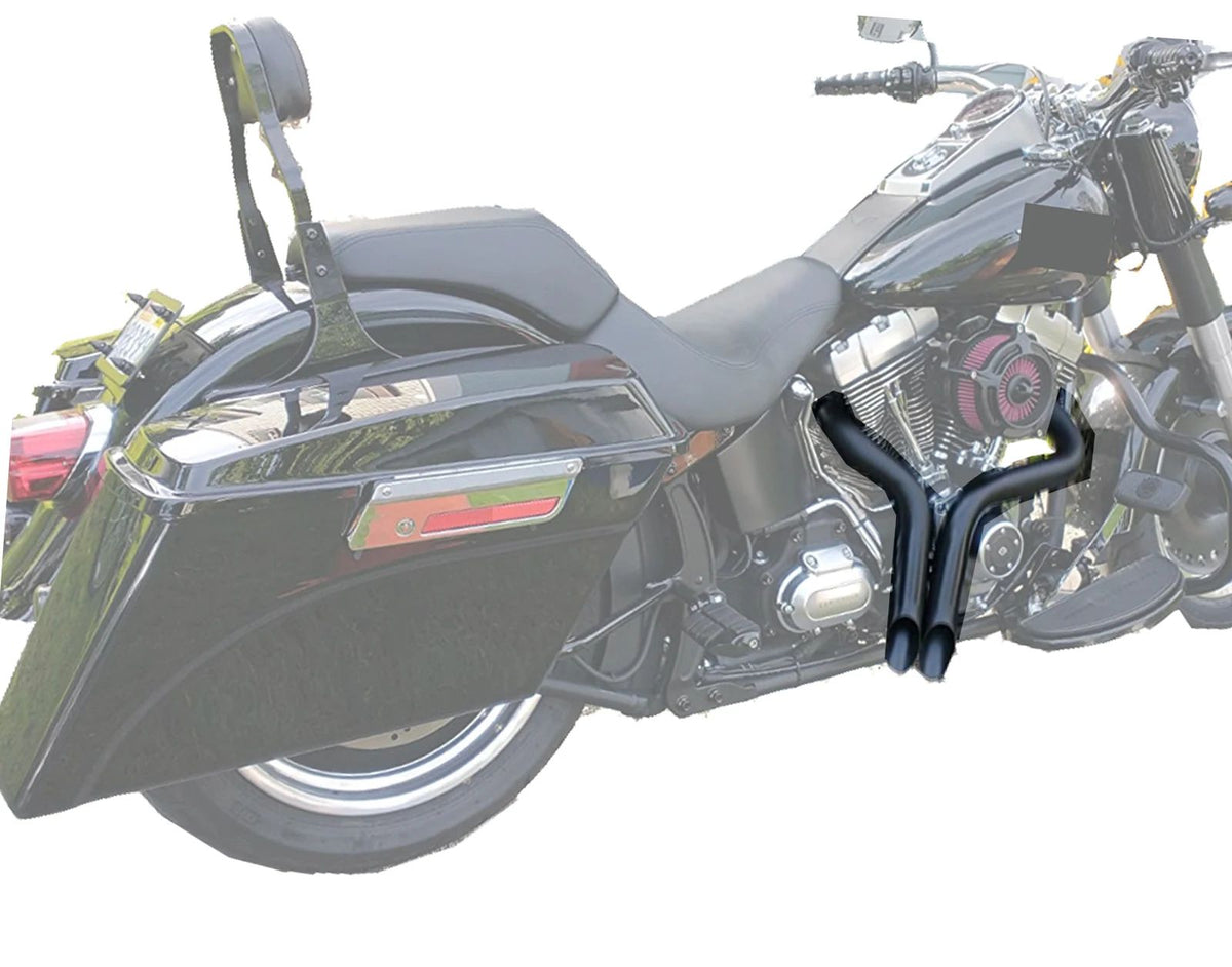 2 Inch Motorcycle Drag Pipes Exhaust System for Touring Softail Dyna Sportster with Forward Control Models Motorbike Accessories