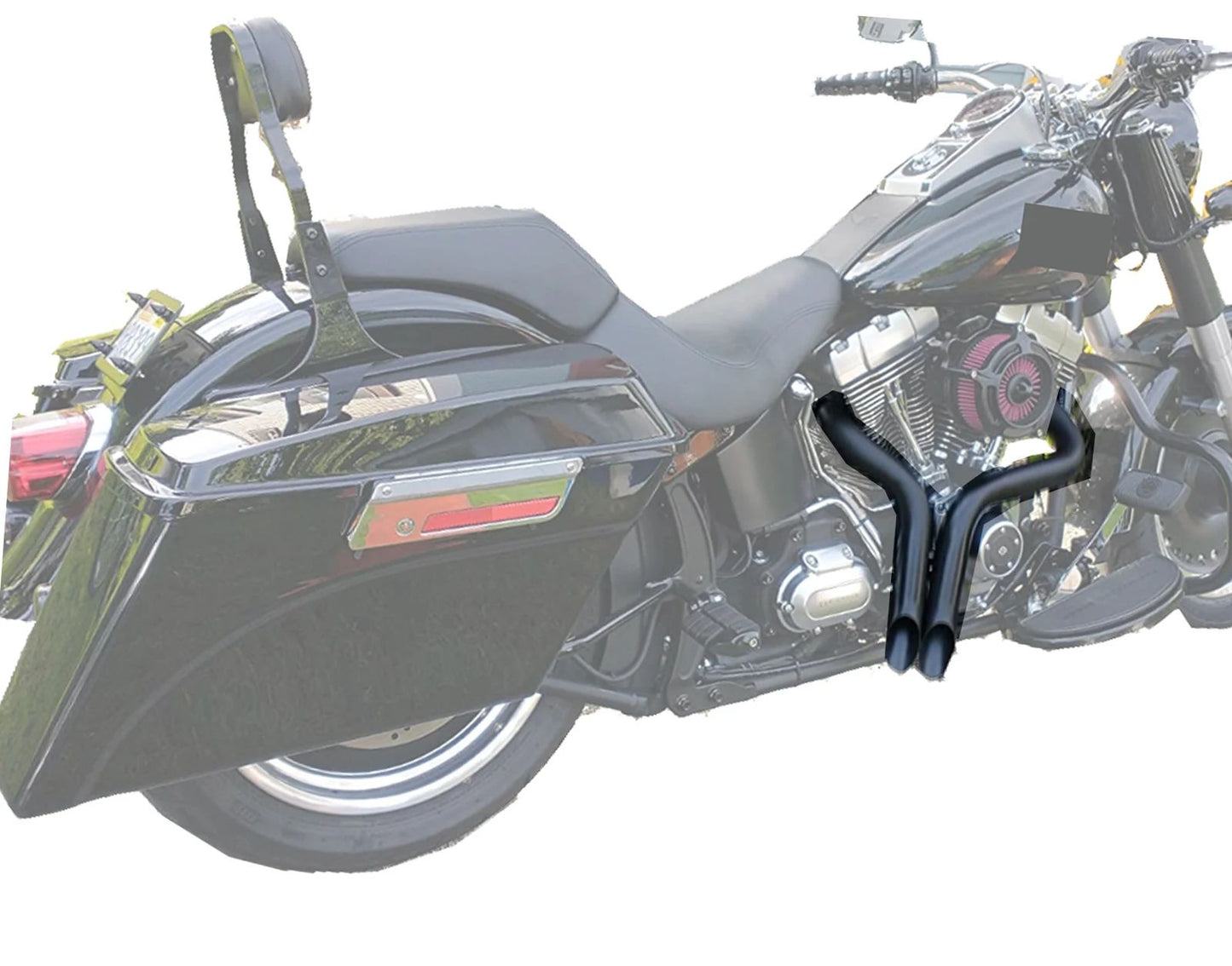 2 Inch Motorcycle Drag Pipes Exhaust System for Touring Softail Dyna Sportster with Forward Control Models Motorbike Accessories