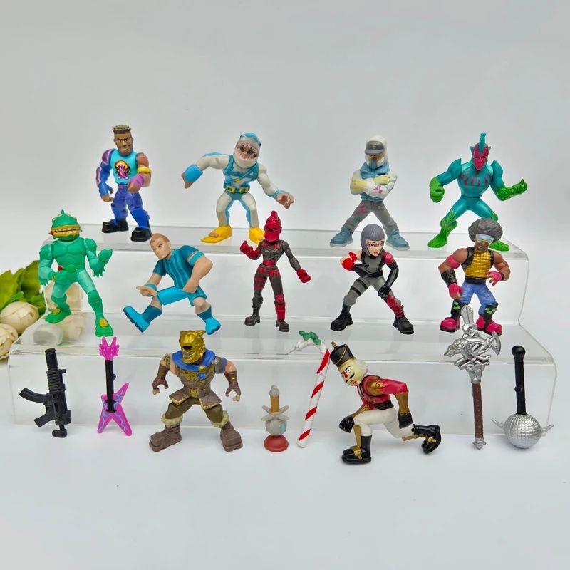 5 Peças Novo Jogo PVE PVP Raro Soldado Fortniting com Arma de Fogo Boneco Modelo Coleção Limitada Brinquedo de Presente Para Criança Menino Menina Adulto