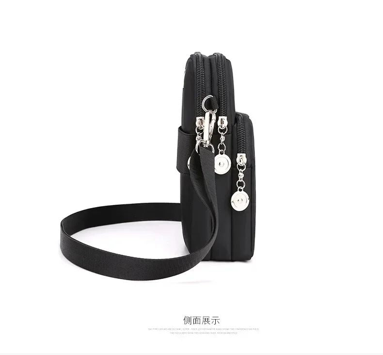 New Women Mobile Phone Bag Nylon Cell Phone Bag Coin Purse Strap Shoulder Bag Small Crossbody Bags for Women Wallet Travel Purse