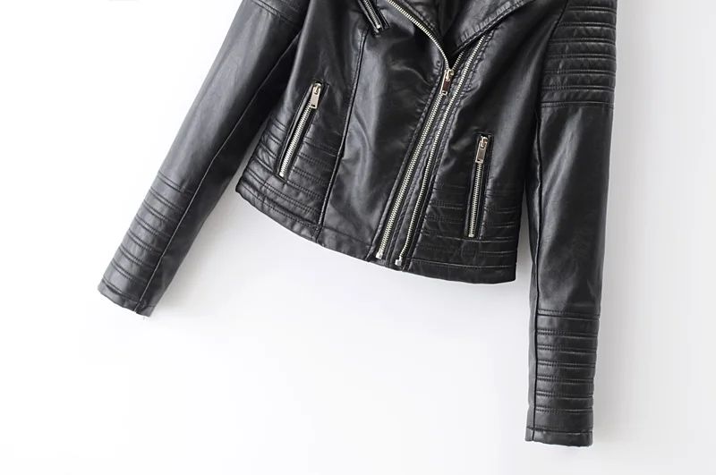 Customizable 2024 New UZZDSS Women Soft Motorcycle Faux Leather Jackets Ladies Long Sleeve Autumn Winter Biker Streetwear Coat