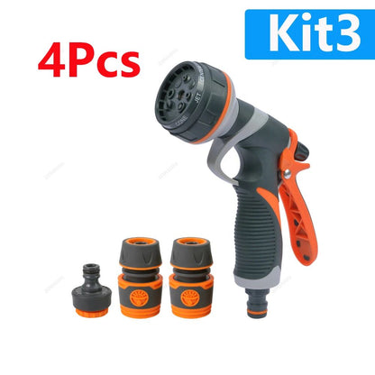 1-5 Unidades Pistola de Rega para Jardim 8 Modos Pulverizador de Alta Pressão Bico de Irrigação Ajustável para Plantas Gramado Quintal Aspersor de Rega