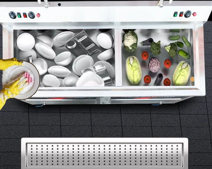 XWJ Dishwasher Commercial Ultrasonic Automatic Vegetable Washer  Kitchen Restaurant Canteen Large Bowl Washing Large Capacity