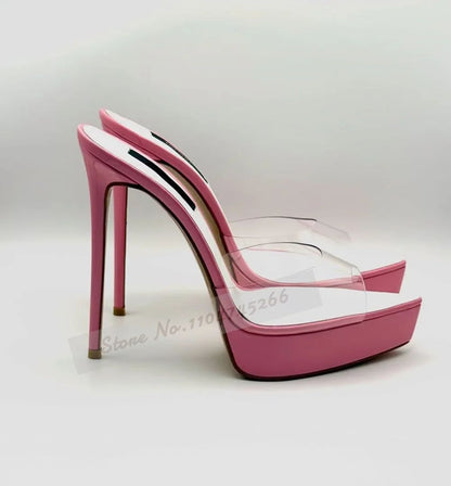 Wooden Pattern Chunky Heel Dress Pumps Black Nude Matte Platform Banquet Shoes Cork Block Heels Striped Footwear Patchwork Heels