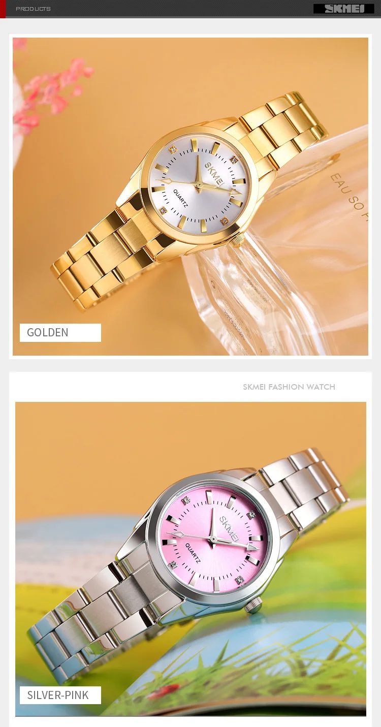 SKMEI1620  For Women Thin Lady Hour Ladies reloj mujer Fashion Simple Quartz Women Watch Japan Movement Luxury Quartz Watches