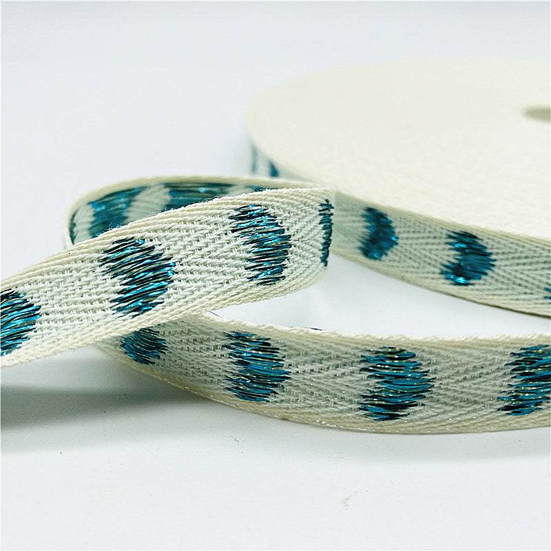 5yards/Lot 15mm 100% Cotton Ribbon Heart Handmade Hserring Bone Ribbon For Apparel Sewing Fabric DIY Christmas Decoration