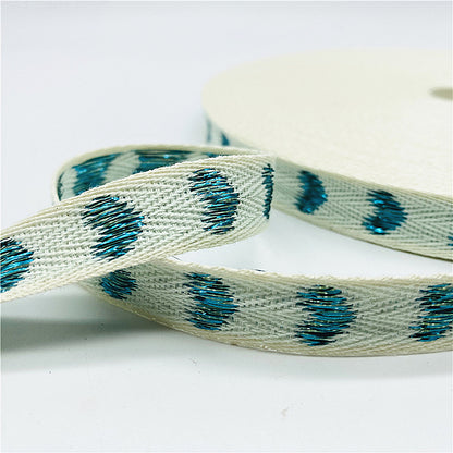 5yards/Lot 15mm 100% Cotton Ribbon Heart Handmade Hserring Bone Ribbon For Apparel Sewing Fabric DIY Christmas Decoration