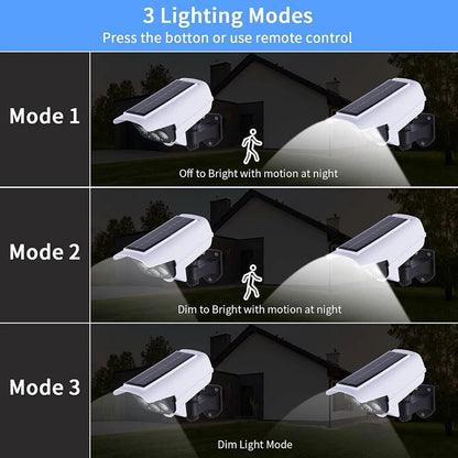 77LED Solar Light Simulation Security Dummy Camera Motion Sensor Outdoor Night Light IP65 Waterproof Lamp 3 Mode For Home Garden