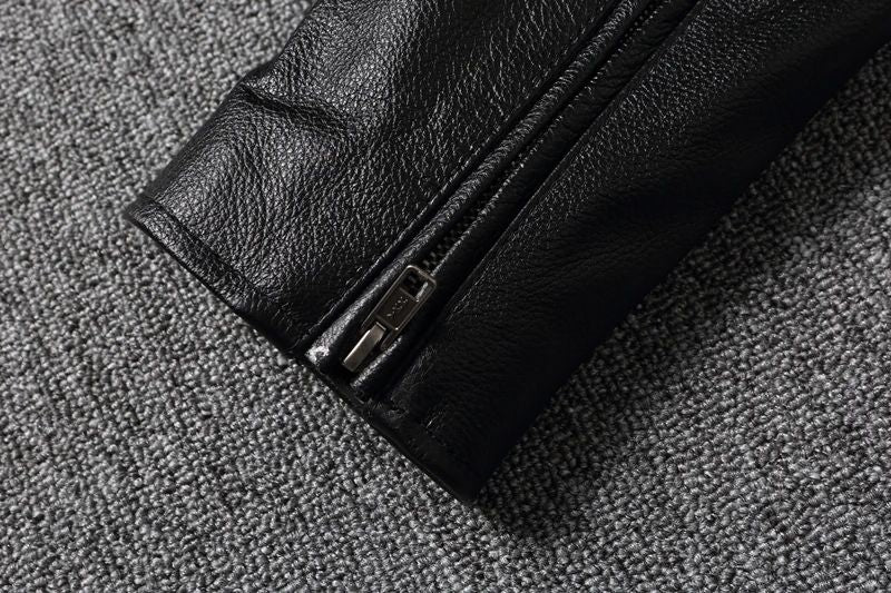 2025 New Leather Jacket Top Layer 100% Cowhide Leather Clothes Men's Stand Collar Motorcycle Clothes  Autumn Winter Plus Size