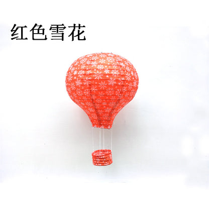 1pc Ceremony Holiday Party Folding Paper Lantern Hot Air Balloon Shape 30/40cm Pink Blue For Kids Baptism Birthday Wedding Decor