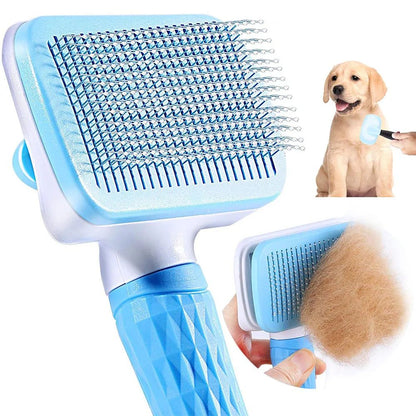 Escova Removedora de Pelos de Cães e Gatos Pente de Higiene e Cuidados para Cães de Pelo Longo Remove Pelos Escova de Banho para Cães Artigos para Cães