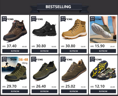 Winter Hiking Shoes Boy Kids Snow Boots Teenagers Children Shoe Walking Climbing Sneakers Leather Waterproof Non-slip Sport Warm