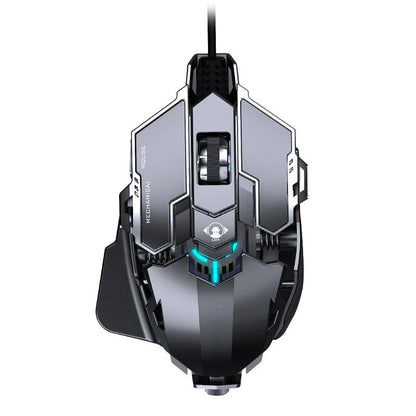 Hot Selling Mechanical Wired Gaming Mouse 9 Keys Macro Definition 12800DPI RGB Backlit Gaming Computer Mouse for Laptop Desktop