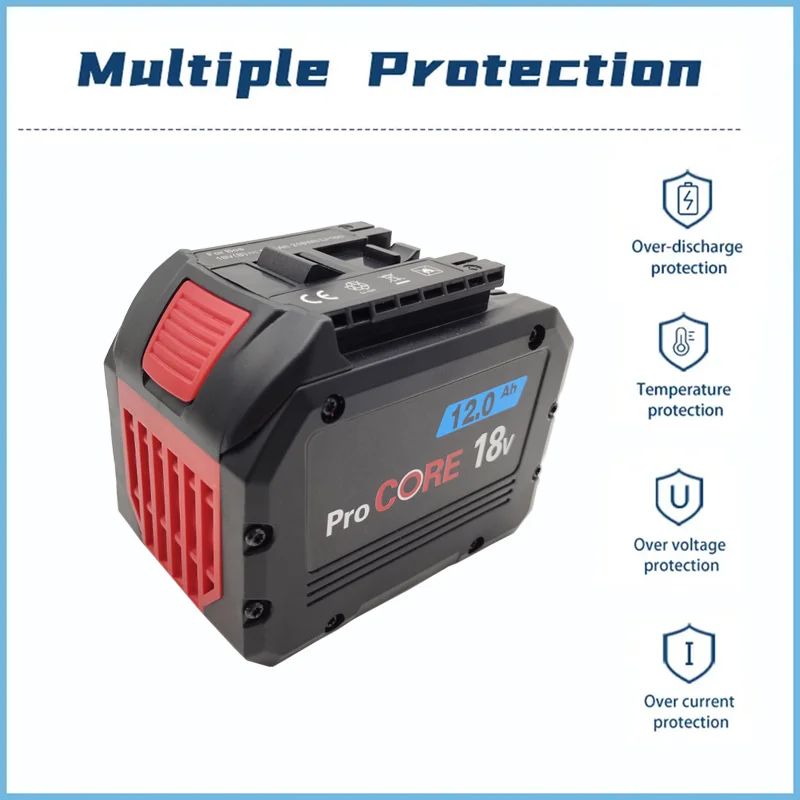 Bateria Recarregável ProCORE 18V 12Ah 100% Original, para ferramentas sem fio BAT609 BAT618 GBA18V80 célula de energia 21700 de alta potência 5C