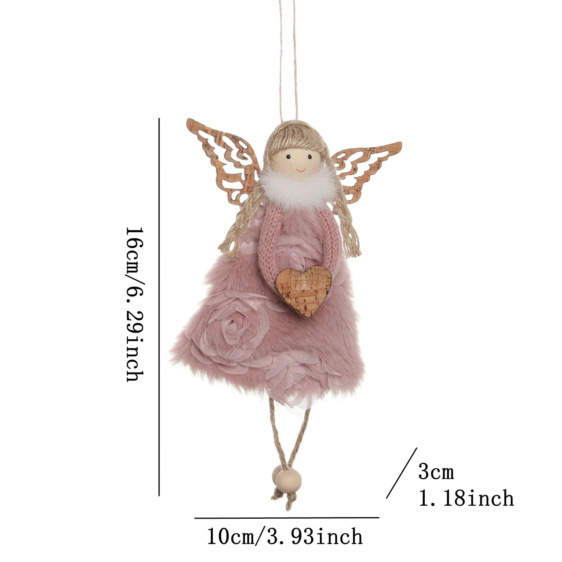 Christmas plush antlers angel girl pendant Christmas tree pendant creative doll pendant gift