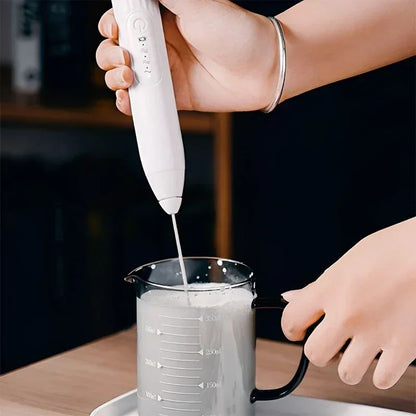 Batedor de Ovos Elétrico Recarregável USB 2 em 1 Batedor de Café Misturador de Leite Duas Cabeças Espumadores de Leite Agitador de Cozimento Utensílios de Cozinha