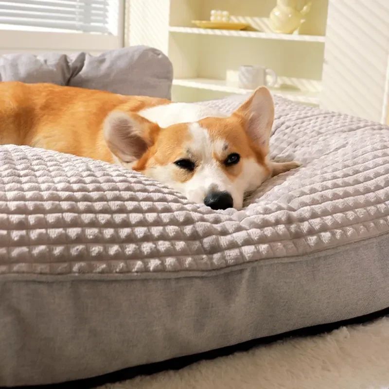 Tapete Aconchegante Xadrez para Pets no Inverno - Cama de Luxo Removível e Lavável para Cães e Gatos Pequenos/Médios - Acessórios para Dormir